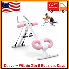 Ab White Pink Workout Equipment Machine Abdominal Foldable Waist TrainerHome Gym