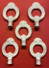 VINTAGE PLASTIC LAMP FINIALS-NICE LOT OF 5 MATCHING PCS.