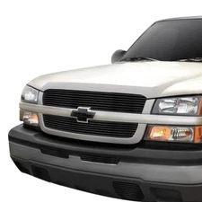For Chevy Silverado 1500 03-05 Main and Bumper Grille Kit 6-Pc Black 8x6 mm