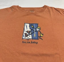 Life is Good Shirt Men's XLarge Orange Short Sleeve Classic Fit