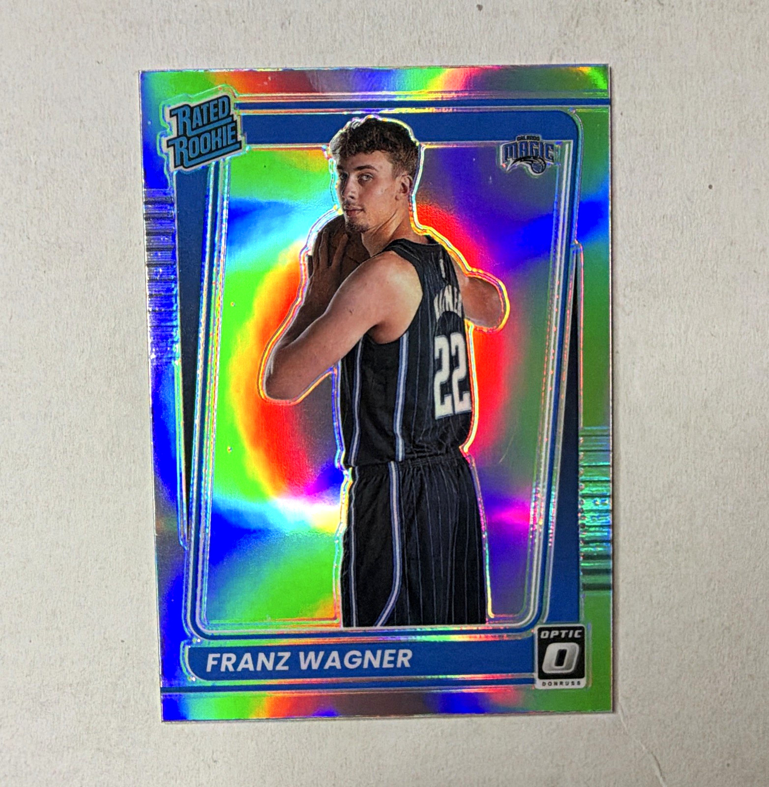 Panini 2021-22 Donruss Optic Franz Wagner Rated Rookie Holo Prizm RC #185