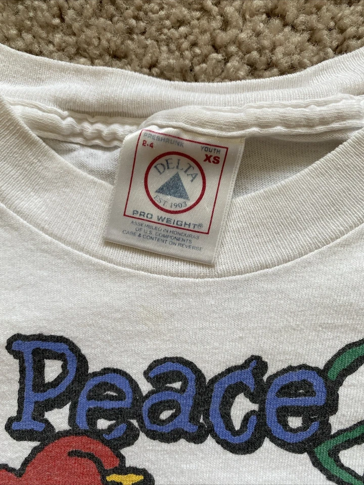 Camiseta Vintage Ben And Jerry’s Infantil Tamanho 2-4 Peace Love And Ice Cream - Imagem 3 de 4