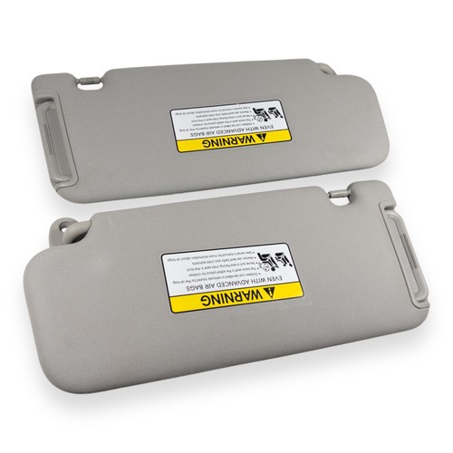 2010-2013 Kia Forte Driver & Passenger Side Sun Visor Pair Set Gray Vinyl - Picture 6 of 8