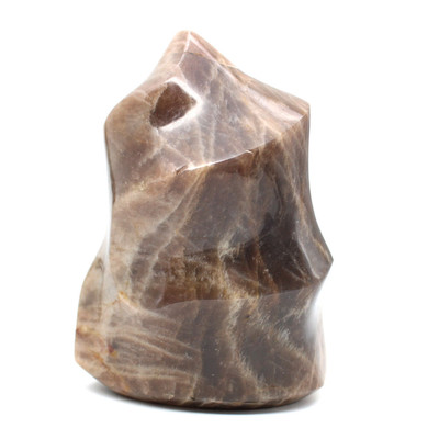 Flamme aus schwarzem Mondstein 900gr 120mm Madagaskar