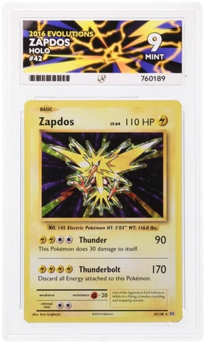 Pokemon Zapdos 42/108 Evolutions Holo ACE 9