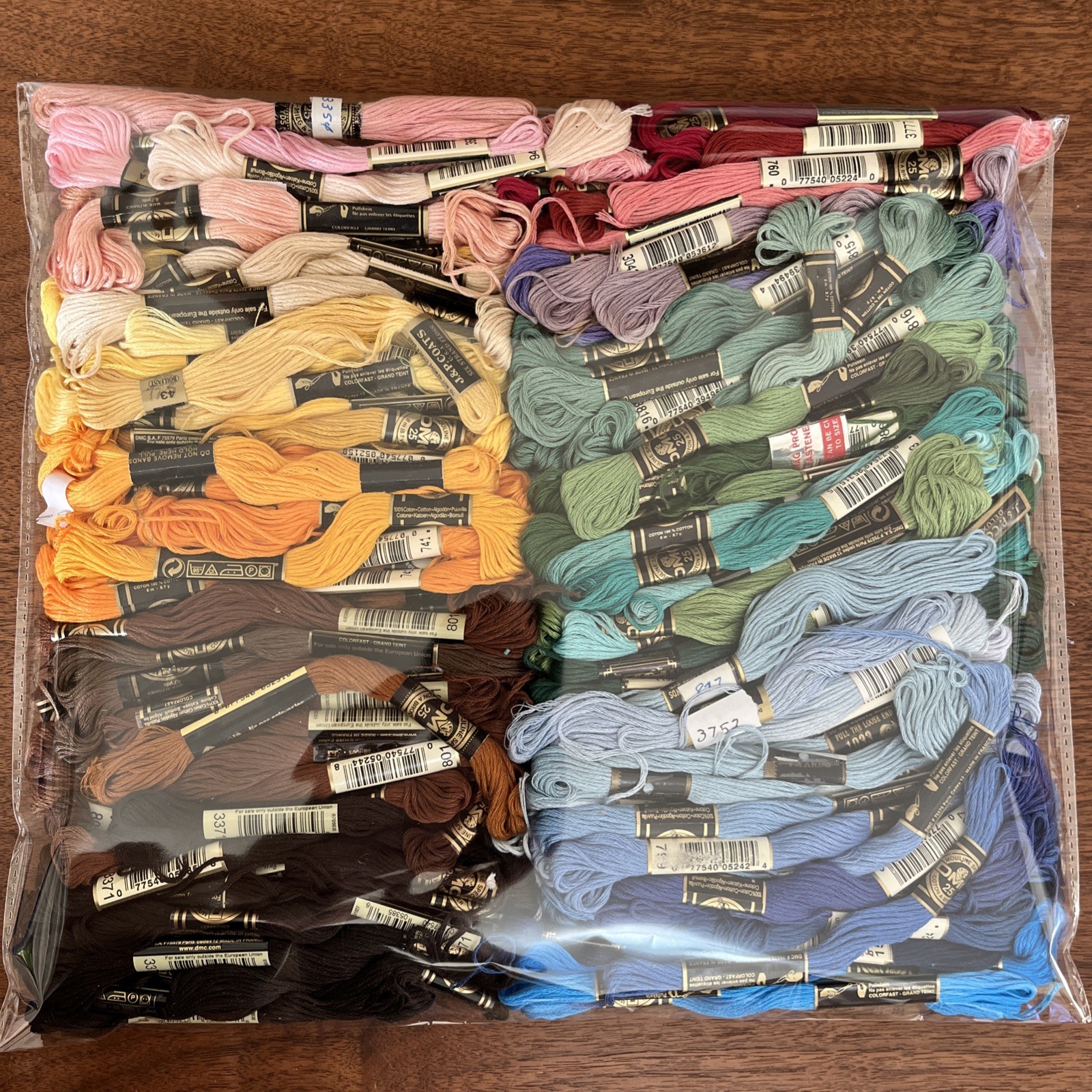 DMC Embroidery Floss LOT Of 100 Full Skeins Cotton Multicolo