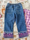 Vintage Gymboree 6 Pc Lot Girls 4 5 Floral Embroidered Outfit Shoes 11C — photo 8