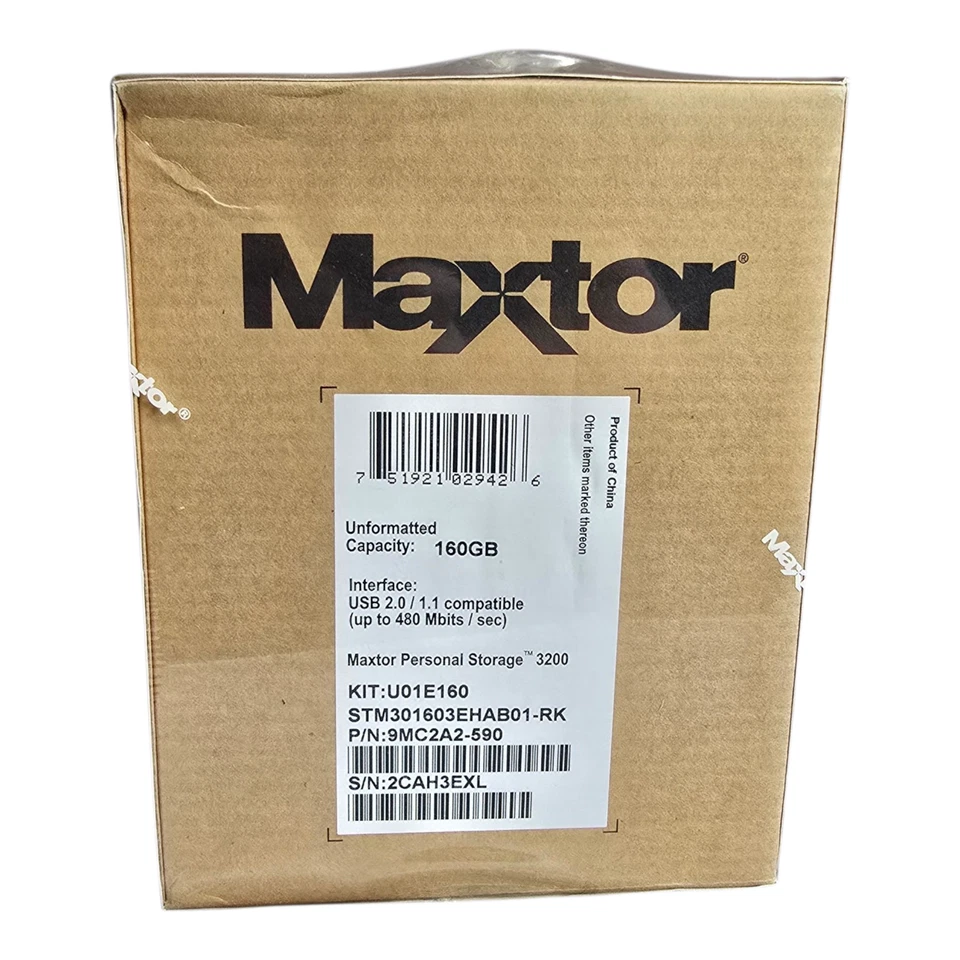 Maxtor Basics Personal Storage 3200 160GB 8MB Cache/7200 RPM NEW Factory Sealed! - Image 2 of 4