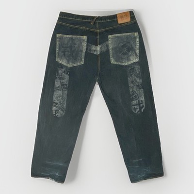Evisu No.2 Lot 0001 Selvedge Denim Jeans 40 Go On Kanji Graphic