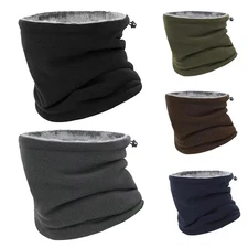 Winter Adjustable Fleece Neck Warmer Gaiter Ski Face Mask Scarf for Cold Weather