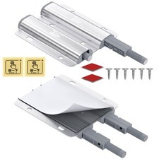 2 Pack Metal Cabinet Door Catch Heavy Duty Push to Open Latch Touch Release