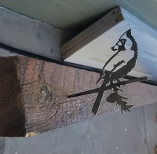 Garden Laser Cut Cardinal Post Or Tree Decor Metal Set Of 4