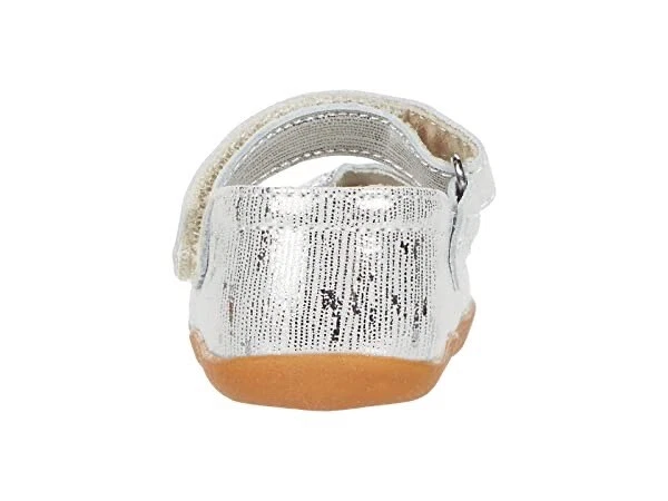 NUEVO EN CAJA Ver KAI Run Susie Cuero Plateado Mary Jane 1st Walker Zapatos Niña Talla 3 Foto 4 de 4