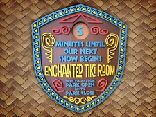 Enchanted Tiki Room Next Show Wait Time Sign Disney Prop Replica Wall Art Decor