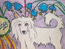 Chinese Crested Winner Takes All Pop Art Print 8x10 Dog Collectible by Artist