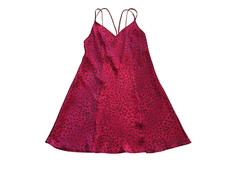 Frederick's of Hollywood Chemise Babydoll Red Print Nightie - Medium