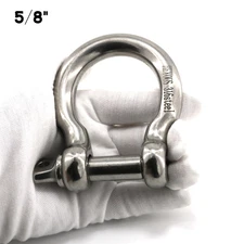 1PCS 5/8 Inch D Ring Shackles 304 Stainless Steel Anchor Shackle For Outdoor