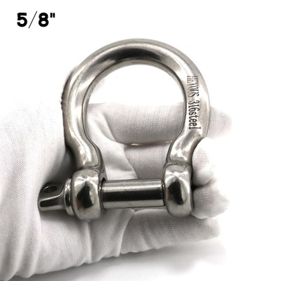 5/8'' D Ring Shackle 316 Stainless Steel Heavy Duty Anchor Shackle For Outdoor