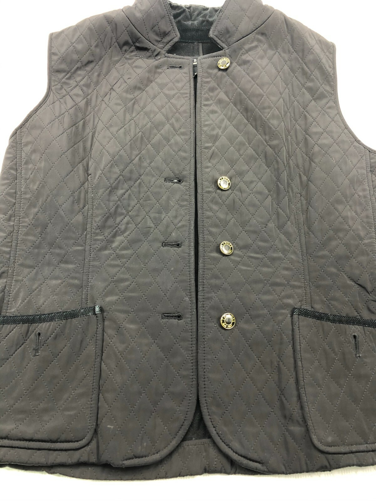 TALBOTS Black Polyester Vest - Medium - image 1