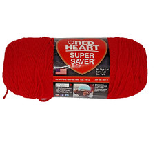 Red Heart Super Saver Yarn 319 Cherry Red 7 oz Skein 364 Yards 4 Weight