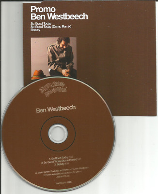 BEN WESTBEECH So Good Today 3TRX REMIX & UNRELEASED PROMO DJ CD single USA seler