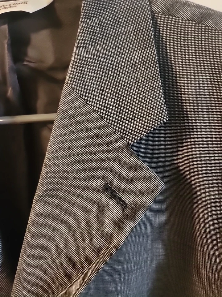 Blazer Traje Chaqueta Gris Lana Clásico Tres Botones Pronto Uomo Para Hombres Talla 42R Foto 2 de 4