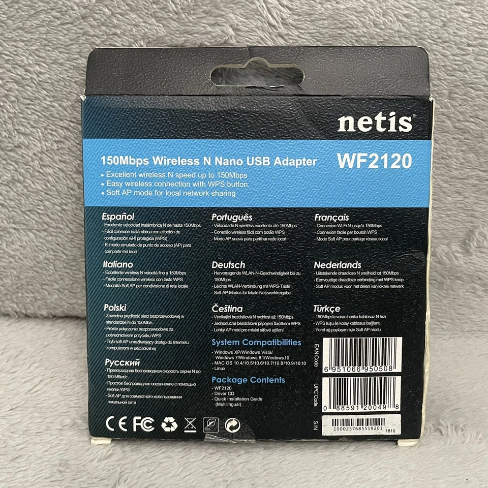 Netis WF2120 150Mbps Wireless N Nano USB Adapter Windows, MAC, Linux - Image 2 of 4