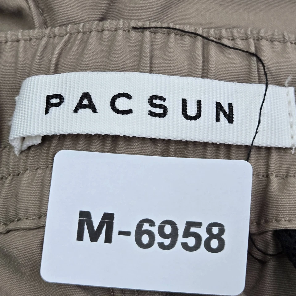Pantalones Pacsun Hombre M Beige Nylon Convertible Carga 28" Entrepierna Exterior Senderismo Foto 2 de 4