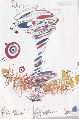 Malcolm McLaren by Ralph Steadman - Mini Poster/Magazine Clipping