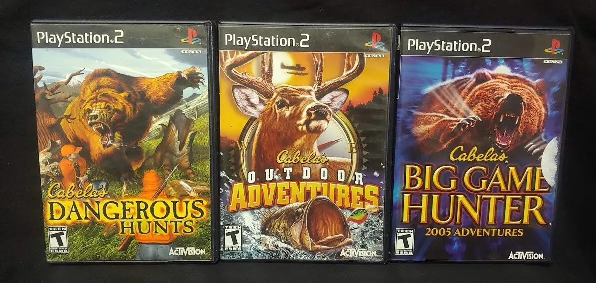 Lot of 4 Cabela's Outdoor Hunting Video Games: Playstation 2 - PS2 -  Activision