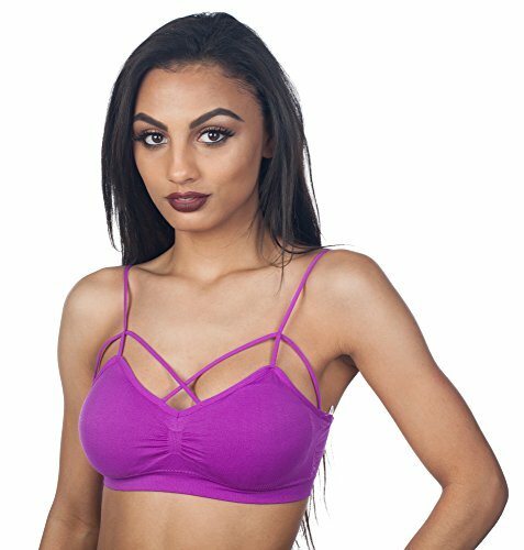 Anemone Ladies Wirless Unpadded Front Criss-Cross Bra Top WY9314