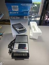 Sony Cassette Corder TCM-858 Voice Recorder  Player IOB REPAIR
