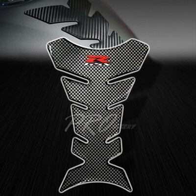 3D Resin Vinyl Fuel/Gas Tank Pad Motorcycle/Bike Chrome Carbon Look Suzuki GSXR