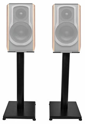 Black 21  Steel Bookshelf Speaker Stands For Edifier S1000DB Bookshelf Speakers