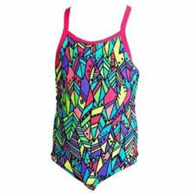 Funkita Feather Fiesta Toddler Girls One Piece Swimwear - SIZE 4 GIRLS