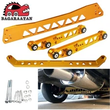 Gold Rear Lower Control Arm + Subframe Brace + Tie Bar for Honda Civic EG 92-95
