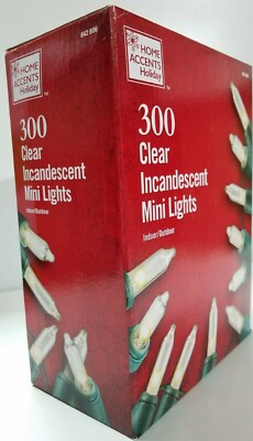 300 Light Clear Incandescent ''Stay Lit even if A Bulb Burns Out'' Mini Christmas 