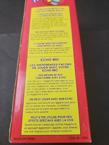 Vintage 1990 Hop Lee Echo Mikro Musik Spielzeug Kinder Kinder Mikrofon toller ZUSTAND - Bild 9 von 9