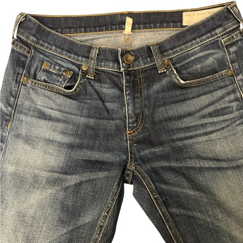 RAG & BONE THE DRE Slim Boyfriend LowRise Jeans Watts Wash Wom Sz 27 Made in USA - Picture 2 of 14