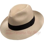 AUTHENTIC PANAMA HAT: MONTECRISTI FEDORA STRAW HAT SUPER FINO
