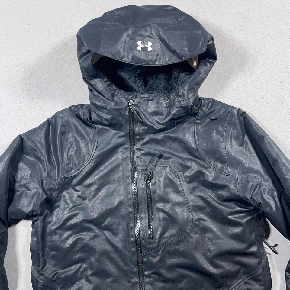 Chaqueta para mujer Under Armour ColdGear infrarroja negra mediana con capucha abrigo para nieve Foto 2 de 4