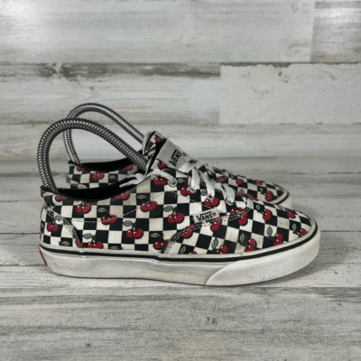 Vans Missy / Junior Doheny Cherry Checker Low Top Sneakers Black/White Size 3