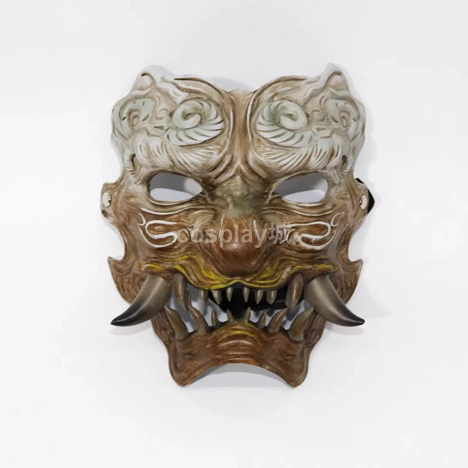 Black Myth: Wukong Cosplay Nuo Resin Full Face Mask Halloween Prop Adjustable  - Image 2 of 4