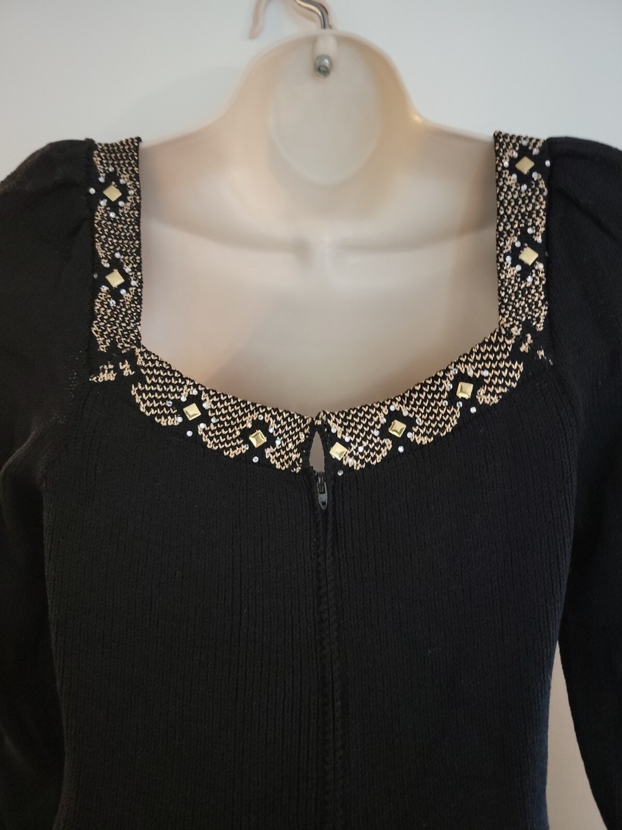 St John Knit Long Sleeve Midi Black Vintage Dress Size 6 | eBay St John Knit Long Sleeve Midi Black Vintage Dress Size 6 | eBay
