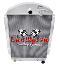 3 Row Reliable Champion Radiator for 1937 Chevrolet Master Car V8 Conversion