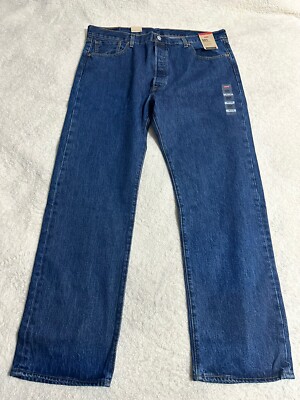 LEVI'S 501 Men's Jeans Original Fit Straight Leg blue Denim Size
