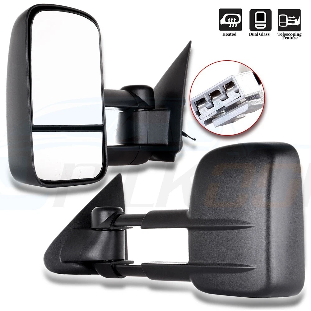 Pair Set Power Tow Side View Black Mirrors For Ford F150 1997-2003