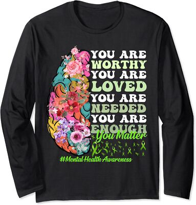 Mental Health Fight The Stigma Awareness Tee Long Sleeve T-Shirt