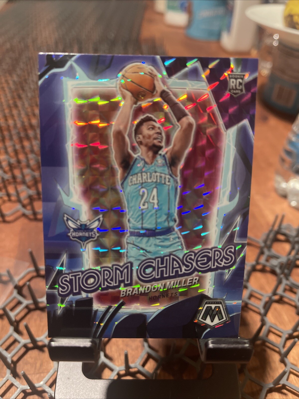2023-24 Panini Mosaic Brandon Miller #14 RC Rookie Storm Chasers Silver Prizm