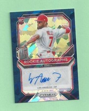 2021 Panini Prizm Rookie Autographs Prizms Navy Blue Cracked Ice Jo Adell #9/25